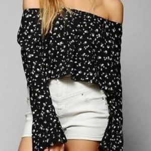 Stone cold fox off the shoulder top